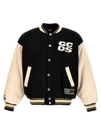 GCDS Black Logo Varsity Jacket