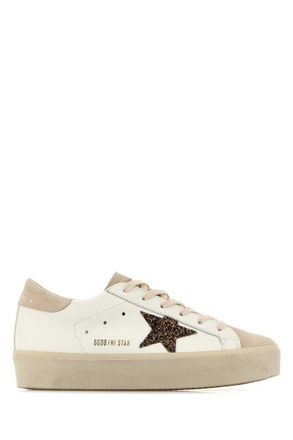 Golden Goose Hi Star White Leather Sneakers