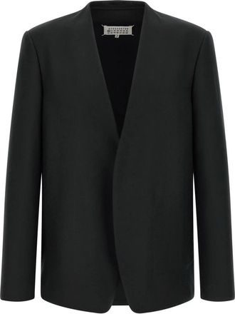 Maison Margiela Minimal Blazer - Heren - Blazers - Zwart - XL - Wol - Jassen