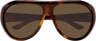 Gucci Pilotenzonnebril - Dames - Zonnebrillen - Bruin - 62 MM - Accessoires