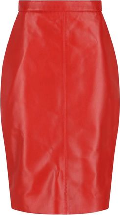 Saint Laurent Rok met rits - Rood
