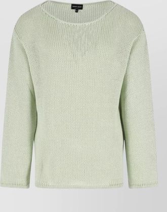Giorgio Armani crewneck knit sweater soft texture