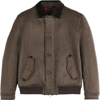 Fay Corduroy-collar Lobster-clasp Bomber Jacket