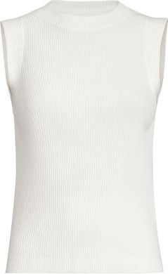 Brunello Cucinelli Ribbed jersey top in Ivory at Nordstrom, Size Xx-Small Eu