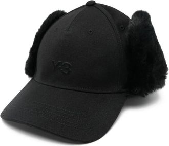 Yohji Yamamoto Accessoires, Heren, Zwart, ONE Size, Polyester, Faux Fur Baseball Cap