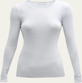 Hanro Cotton Seamless Long-Sleeve Top
