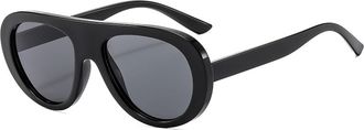 Generic Mens Large Frame Outdoor Sunglasses Womens Sports Mens Driver Shopping Sun Glasses(Black)