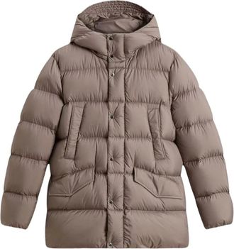Woolrich Cloud Davis Parka - Heren - Winterjassen - Beige - M - Leer - Jassen