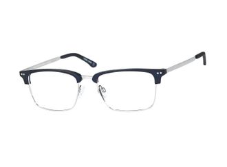 Haggar Mens Hft544 Square Eyeglasses In Matte Navy
