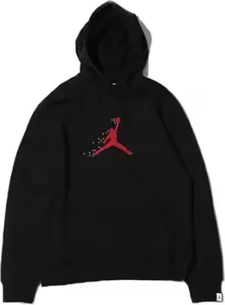Nike Jordan Air Jordan Holiday Fleece Pullover Hoodie Black Gym Red FD7466-010