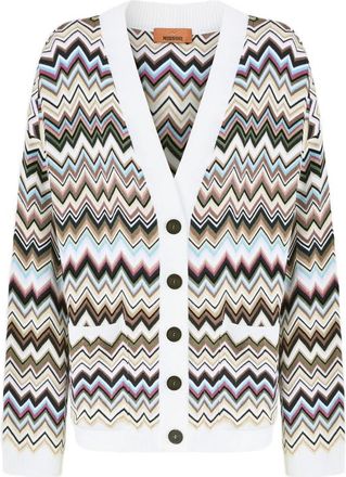 Missoni Zigzag-knit V-neck Cardigan