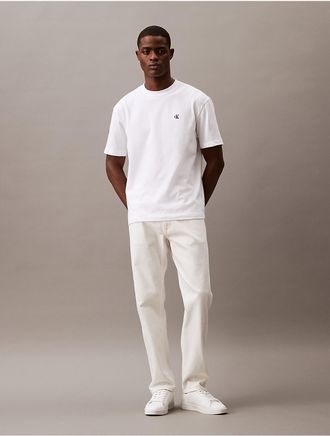 Calvin Klein Jeans Calvin Klein Mens Relaxed Fit Archive Logo Crewneck T-Shirt - White - XL