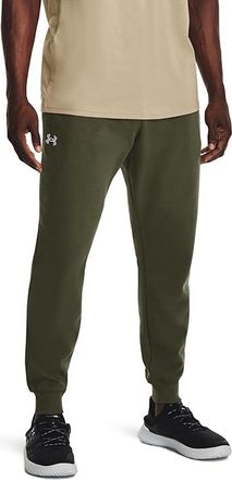 Under Armour Rival Fleece Joggers Mens Clothing Marine OD Green/White : 3XLT 33, Cotton/Fleece/Polyester
