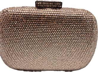 Generic Rhinestone Crystal Diamonte Fashion Women Large Square Oval Crystal Sparkly Glitter Clutch Bag Party Evening Cocktail Bridal Wedding Handbag Purse (Ch