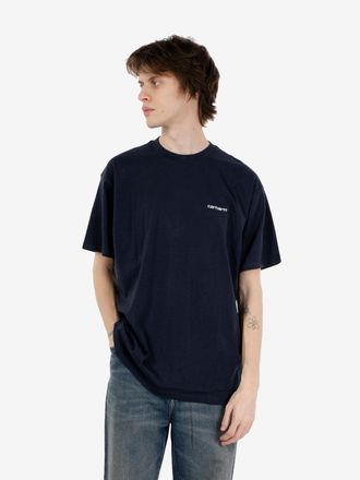 Carhartt Work in Progress S/S Script Embroidery T-Shirt deep night / white