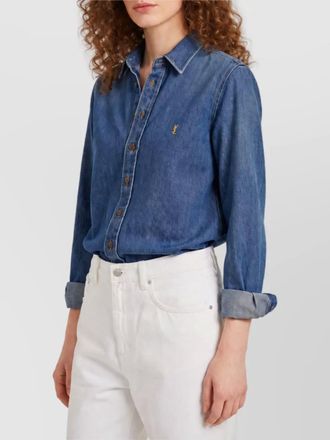 Saint Laurent cropped denim shirt