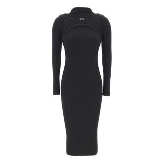 Off-white Dames, Jurken, Zwart, Maat: S