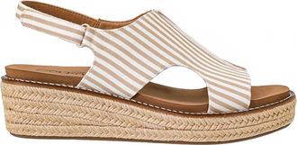 Corkys Footwear Womens Ready Or Not Sandals In Tan White Stripe
