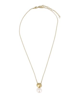 Ferragamo Sculptural Pendant Faux Pearl Necklace