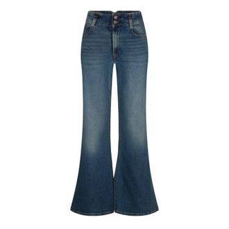 Levi's Womens Levis Ribcage Bells in Dart Game - Blue - Size 27W/30L