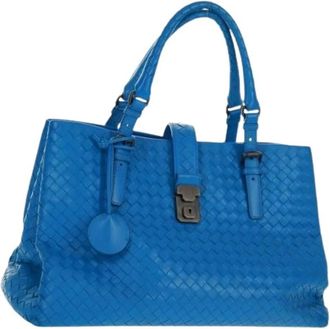 Bottega Veneta Pre-owned Tote Bags, female, Blue, Size: ONE SIZE Pre-owned Vintage Tote Bag