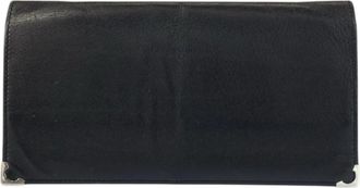 Cartier Black Leather Long Wallet (Bi-Fold) (Pre-Owned)