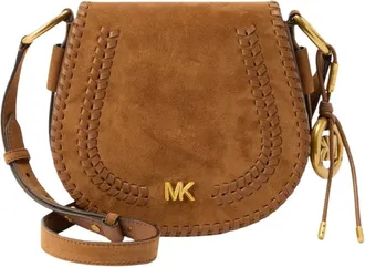 Michael Kors Tassen, Dames, Bruin, ONE Size, Katoen, Josie Saddle Bag