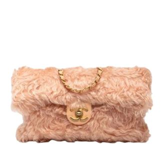 Chanel Pre-owned Vintage Fur Clutch - Dames - Pre-owned - Roze - Maat: ONE Size Leer