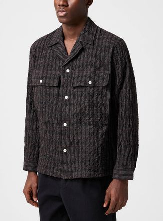 Norse Projects Mens Mols checkered seersucker cabana shirt