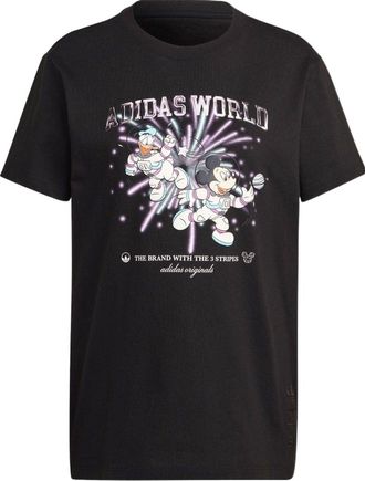 adidas (WMNS) adidas Disney Graphic T-Shirt Asia Sizing Black Purple HL9050