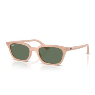 Ray-Ban Stijlvolle groene lens zonnebril - unisex - Zonnebrillen - Roze - 53 MM - Wol - Accessoires