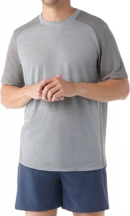 Smartwool Active Mesh Short Sleeve Shirt In Light Gray Heather