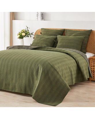 Melange Home Mélange Home Hand-Stitched Reversible Kantha Coverlet