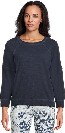 Elliott Lauren Enzyme Wash Jersey - Raglan Sleeve T-Shirts with Seam Detail Womens T Shirt Navy : SM, Cotton/Jersey