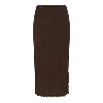 Kaffe Faldas - Skirts - Mujer - Marr&oacute;n - 2XL