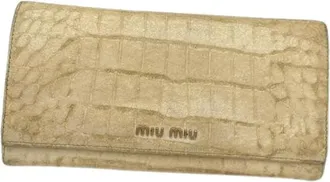 Miu Miu Pre-owned Wallets, female, White, Size: ONE SIZE Pre-owned Leather Wallet