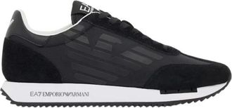 Emporio Armani Sneaker in tessuto e camoscio - - Shoes - Uomo - Nero - 45 1/3 EU