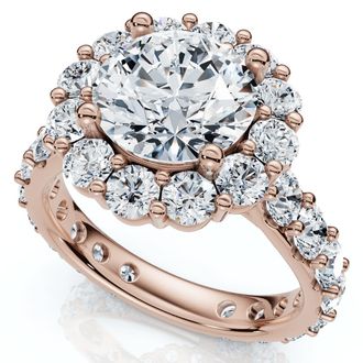 Pompeii3 Certified 4 1/2Ct Diane Diamond Engagement Ring 14k Gold or Platinum Lab Grown