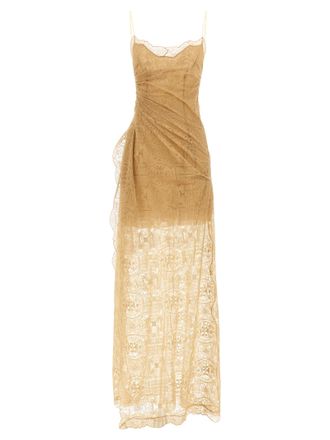 Ermanno Scervino Beige Polyester Long Womens Dress