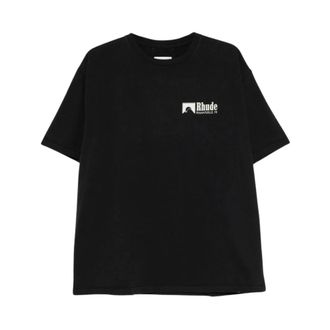 Rhude Ramatuelle Intl Racing Tee - male - Rhude - T-Shirts - Black - M - Tops