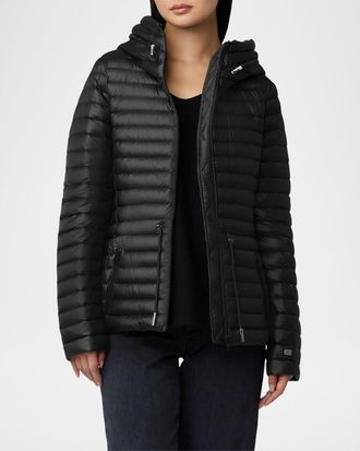 Soia & Kyo Ayleen Hooded Ultra-Lightweight Down Puffer Jacket