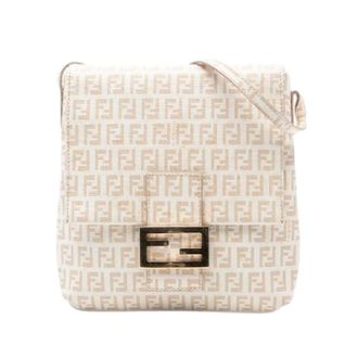 Fendi Pre-owned Cross Body Bags, female, Beige, Size: ONE SIZE Pre-owned Cross Body Bag
