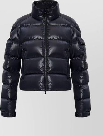 Moncler quilted high collar long sleeves jacket