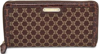Celine Portafoglio Macadam con zip 2007 - Marrone