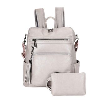 Generic Ladies Stylish Womens Travel Backpack and Clutch Purse Set Multipurpose Designer Carryall Combo for Everyday Use