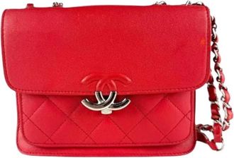 Chanel Pre-owned Vintage Shoulder Bag - Dames - Vintage Schoudertas - Rood - ONE Size - Leer - Vintage