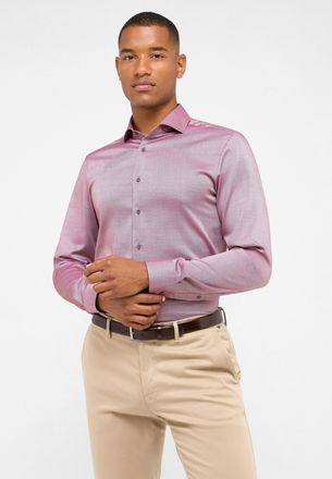 Eterna Langarmhemd ETERNA SLIM FIT, Herren, Gr. 43, Normalgr&ouml;ssen, rot, 40% Baumwolle, 4% Elasthan, 56% Lyocell, schmal, Manschette, Hemden Langarmhemd, EASY