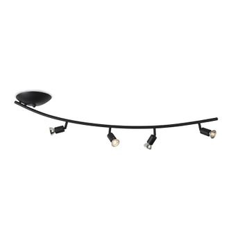 QAZQA Qazqa Foco Moderno Curvo Negro 4 Luces - Jeany