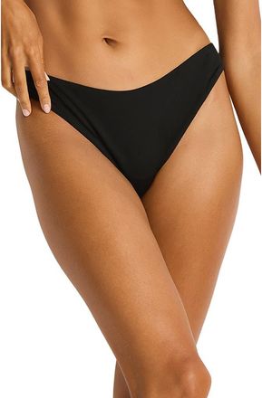 Sea Level Australia Essentials Edit Mid Bikini Bottoms in Black at Nordstrom, Size 12 Us