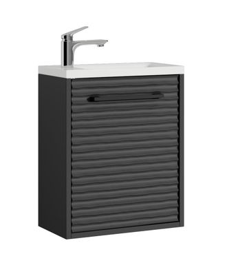Badplaats Mueble De Ba&ntilde;o Etna 40 X 22 Cm - Negro Mate - Mueble De Lavabo C